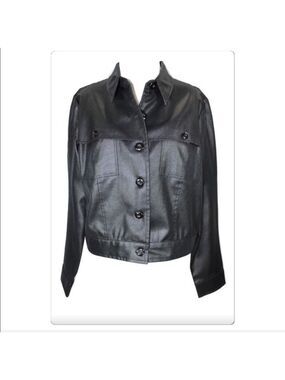 XOXO shimmery satiny lightweight moto shirt jacket shaket size L